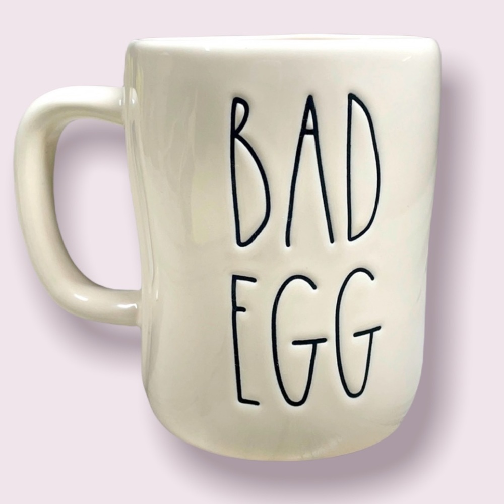 RAE DUNN MUG EASTER BAD EGG GOOD EGG TWO SIDED NWOT 181 COLLECTION OFF W…